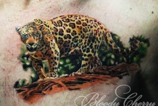 Bloody cherry tattoo