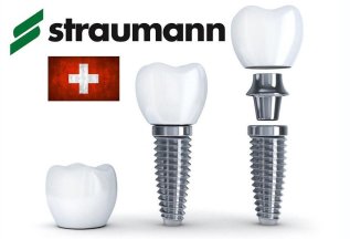 Установка имплантата Straumann с циркониевой коронкой 84900