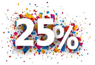 Скидка в день рождения 25%