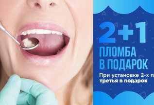 При установке двух пломб третья - в подарок!
