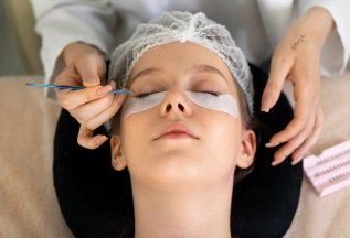 LASH-set: Наращивание 2D коричневыми ресницами