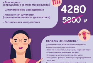 КОМПЛЕКСНОЕ ГИНЕКОЛОГИЧЕСКОЕ ОБСЛЕДОВАНИЕ!