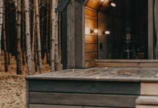 Лодж A-Frame 1, 2 с камином, панорамной парной и купелью