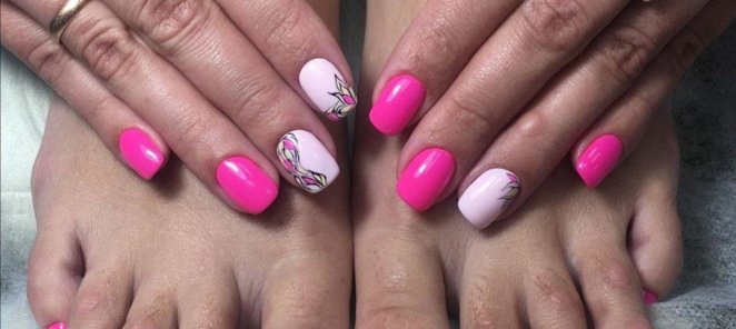 Маникюр vinilux CND+педикюр vinilux CND=1550