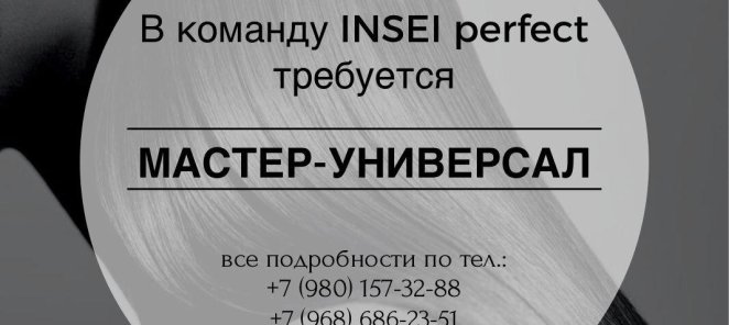 В команду ИНСЭЙ Перфект требуется мастер универсал