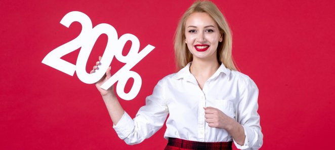 20-го числа каждого месяца скидка 20%