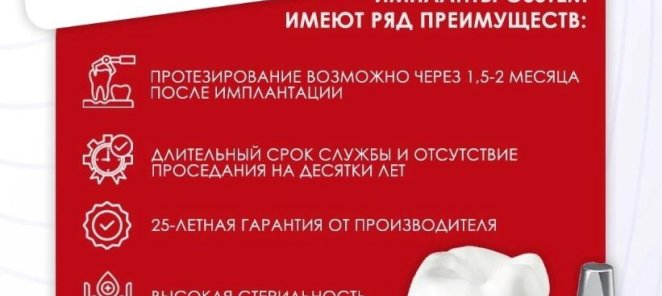 Имплантация системой Osstem от 2 единиц под ключ от 60 000 р