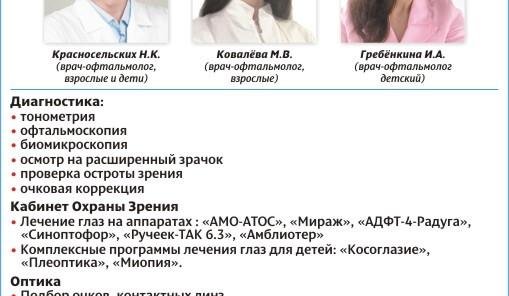 Обновленное отделение Офтальмологии