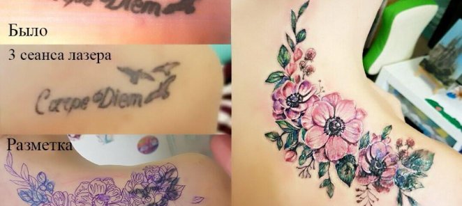 Перекрытие татуировок в Тату-салоне AnnyTattoo studio