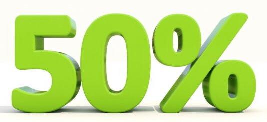 Скидка 50% на каждого второго ребенка