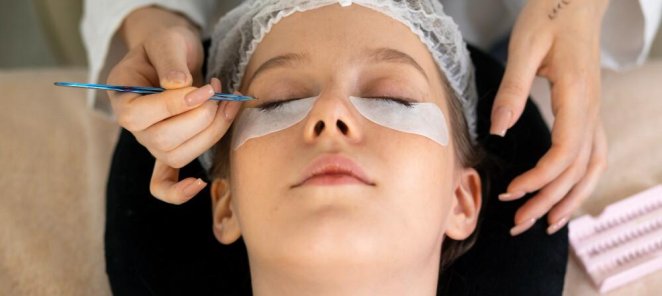 LASH-set: Наращивание 2D коричневыми ресницами