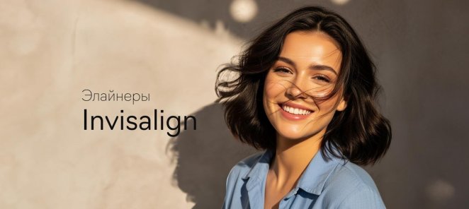 Скидка 50 000 рублей на лечение элайнерами Invisalign