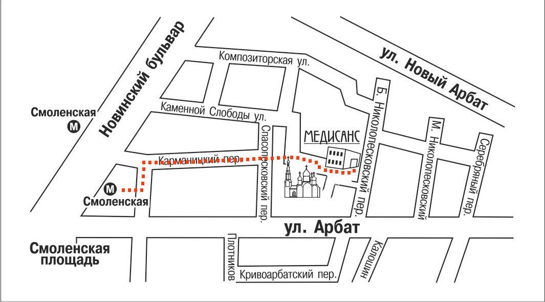 Метро смоленская на карте москвы